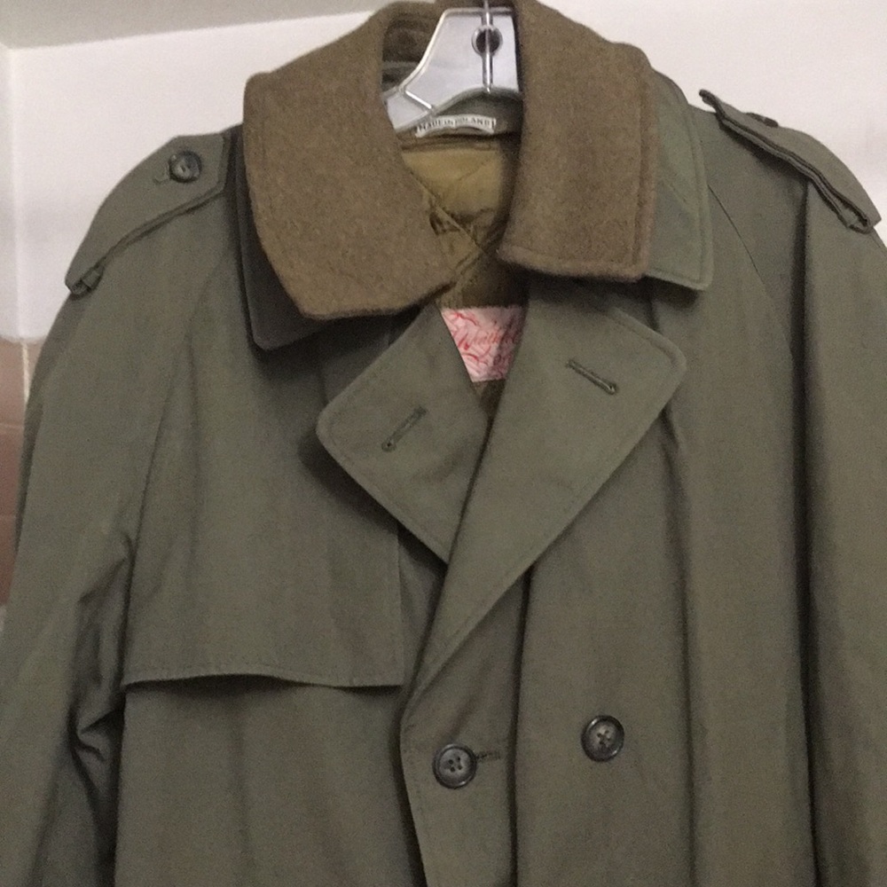 Vintage Weather O Not Olive Green Trench Coat by Orion Stella Ti Guidance - Picture 3 of 15